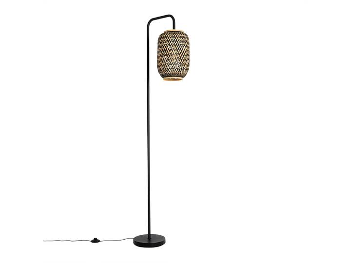 Lampadaire oriental en bambou noir - Yvonne