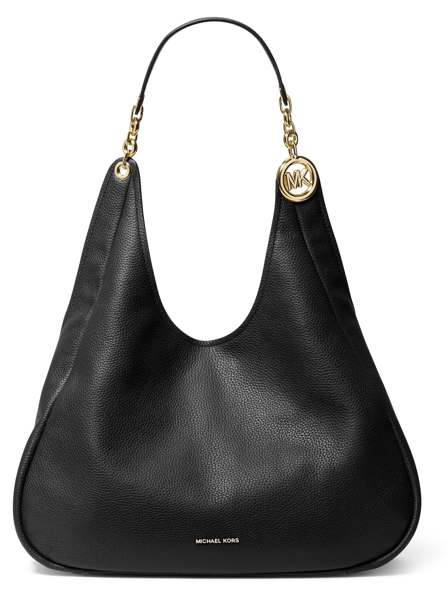 Michael Kors Umhängetasche aus Leder, Modell Ellie, groß, dreifach gefärbt, Schwarz
