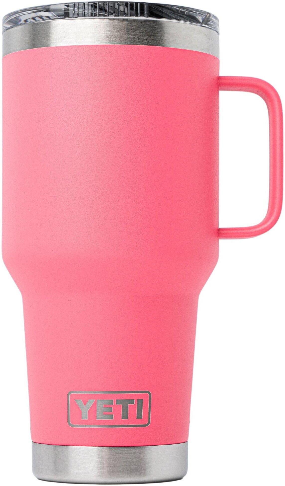 Kubek termiczny Yeti Rambler Travel Mug 30oz Stronghold Lid, Tropical Pink, podróżny, z pokrywką, 887 ml
