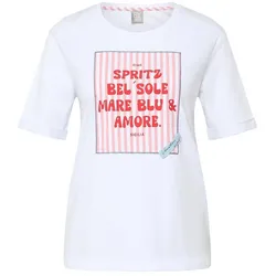 Rundhals-Shirt Rabe weiss, 38