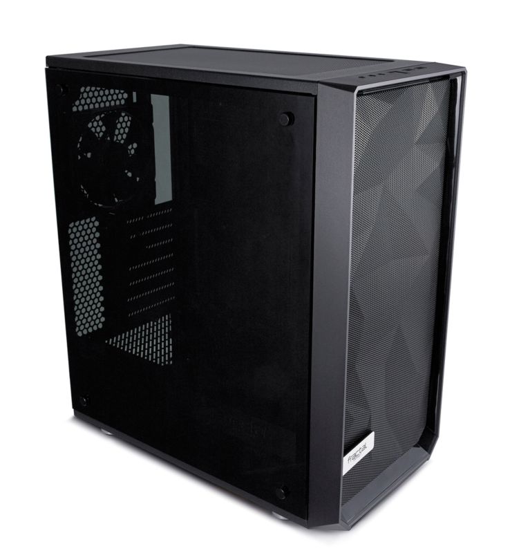 Fractal Design Meshify C Gaming PC Gehäuse Midi-Tower Schwarz gedämmt Seitenfenster