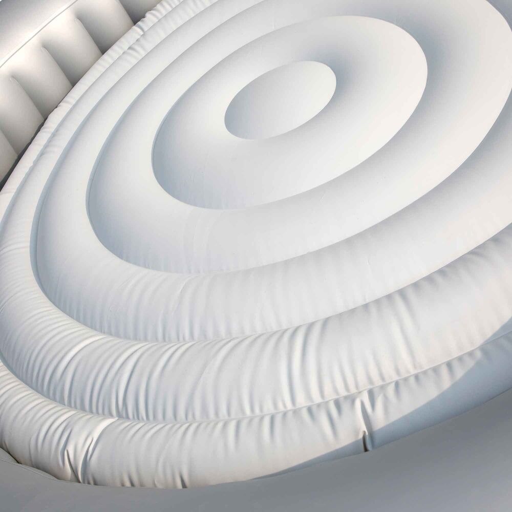 Coco Spa Couverture blanche isolante gonflable 160cm pour spa 6 personnes Blanc 160x15x160cm