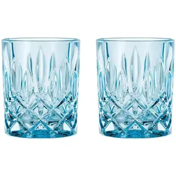 Nachtmann Whiskybecher aqua Noblesse 2er, Cocktailgläser, Blau