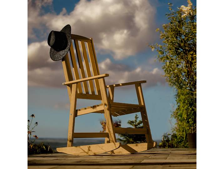 KADAX – chaise à bascule de jardin sur poteau, terrasse, Roverboard en bois pour salon, confortable
