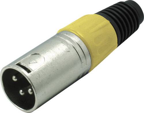 Kash 55002-Y XLR-Steckverbinder Stecker, gerade Polzahl: 3 Gelb