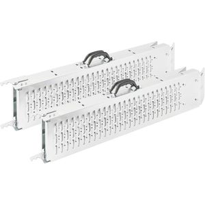 Arebos Auffahrrampe für Motorrad & Kleinfahrzeuge, klappbar, 180cm Länge, 400kg Tragkraft, 2 Stück