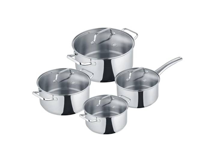 Berndes B.Urban 4‑teiliger Edelstahl‑Kochtopfset, poliert – Induktion, allherdtauglich, backofen­fest, ergonomische Griffe, langlebig & spülmaschinenfest, Profi‑Qualität für Alltag & Feinschmecker