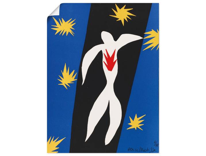 Wandbild ARTLAND Der Sturz des Ikarus. 1943 , bunt (farbe bild(er): farbig), B:45cm H:60cm, Papier, Bilder, Wandbild, als Alubild, Leinwandbild, Poster, Wandaufkleber in verschied. Grössen