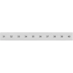 Siemens 8WH8120-5AB35 Bezeichnungsschild, front, mit 31-40, vertikal, Klemmenbreite: 10,2 mm 8WH81205AB35  - 100 Stück
