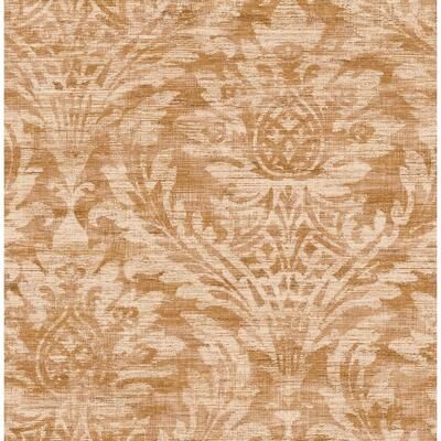 Seabrook Designs Rorie Tropical Damask Unpasted Wallpaper