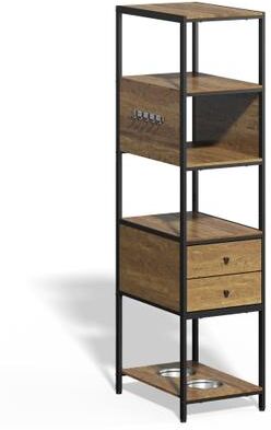 Royalcraft Industrial Bookshelf with Dog Bowl