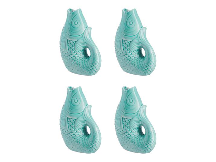 Mini-Vase KOI 4er-Set 9 x 12 x 6cm Grün/Türkis