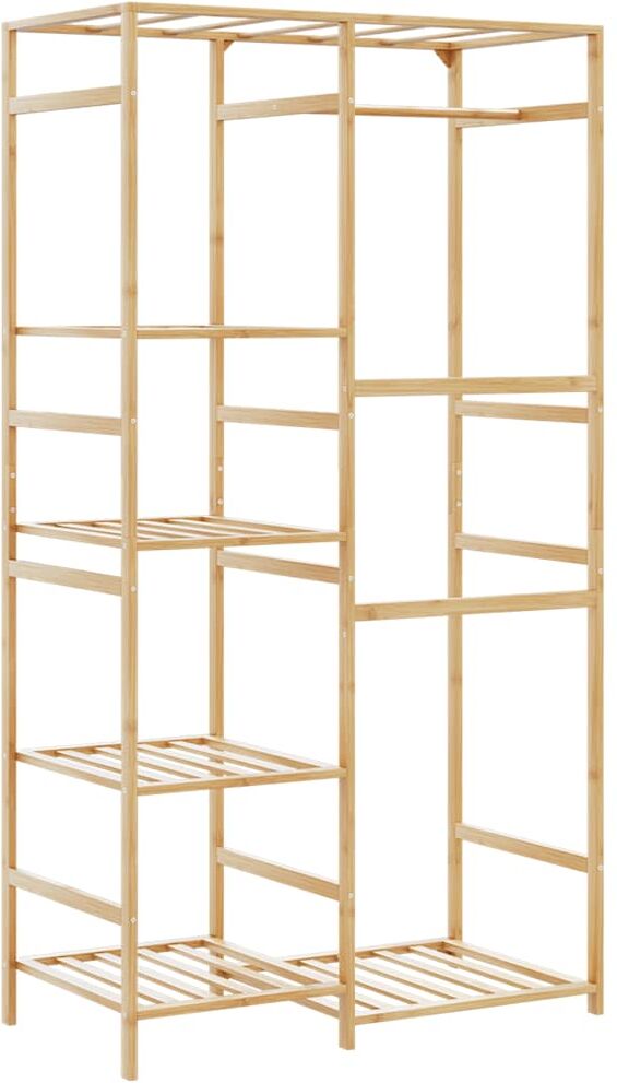 vidaXL Porte-vêtement avec étagères 100x50x184,5 cm bambou