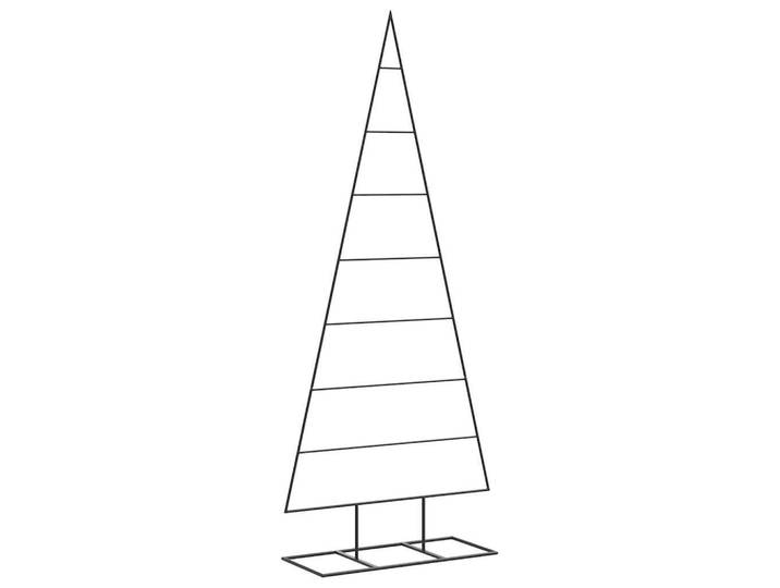 vidaXL Weihnachtsbaum Metall 65/24/150 Cm Schwarz Stahl, 150 cm, Dekoration, Weihnachtsdekoration, Christbäume & Zubehör