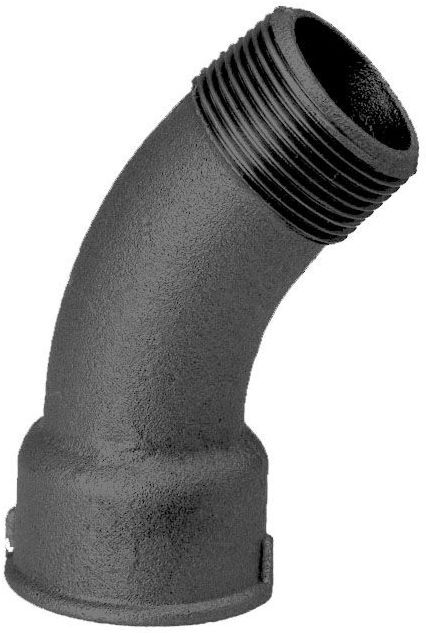 Schmidt, Hermann Hermann Schmidt Temperguss 40 Bogen 14040015 DN 15, 1/2", 45°, IG/AG, schwarz
