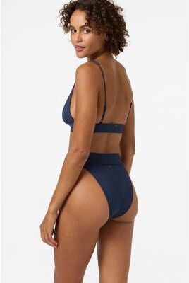 O'Neill s Shorebreak Rib Santa Barbara High Rise Cheeky Bikini Bottoms in Navy, Size Small, Elastane/Polyester