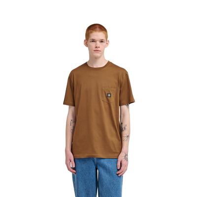 Sporttop ELEMENT "Icon Label Pocket", Herren, Gr. L, braun (sepia), Obermaterial: 100% Baumwolle., Tops Sporttop