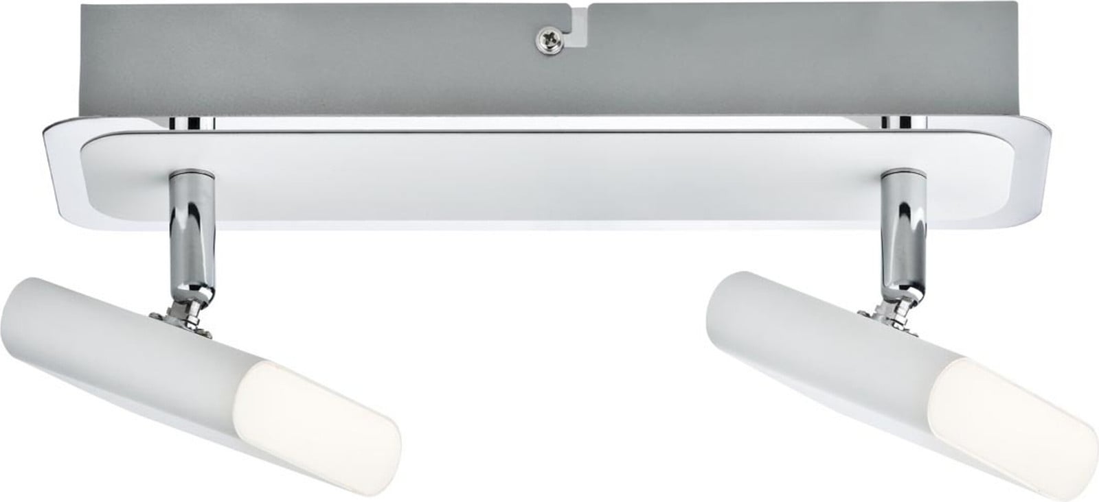 Paulmann Plafondlamp Launcher Spotverlichting, Wit Geborsteld/Chroom, LED, 2x4,5W