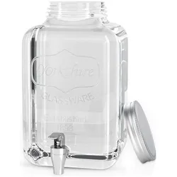 Intirilife Getränkespender 4 Liter aus Glas, Getränkespender, Braun