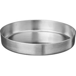 IB Laursen Kerzentablett aus Metall im gebürsteten Look, Silber gebürstet - Ø 9,8 cm