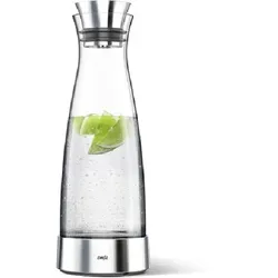 Emsa Kühlkaraffe Flow Classic Hochwertige Edelstahl-Glas Kombination  1 Stück