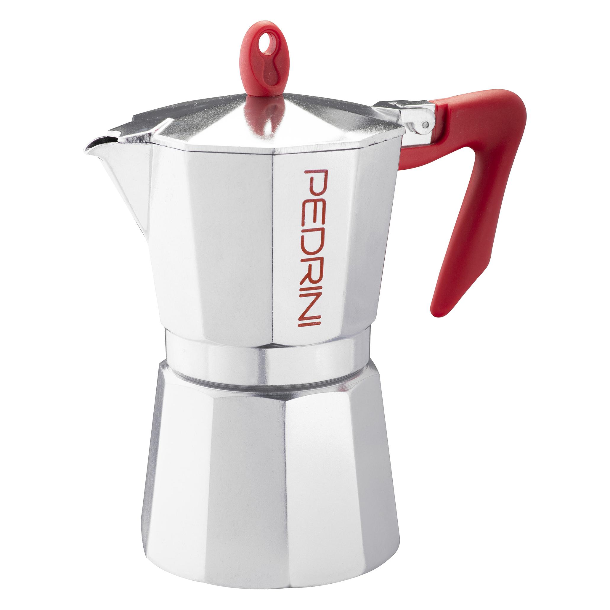 Pedrini 9084-0 Manuelle Kaffeemaschine Mokka-Kanne, Edelstahl (6 Tassen) (9084-0)