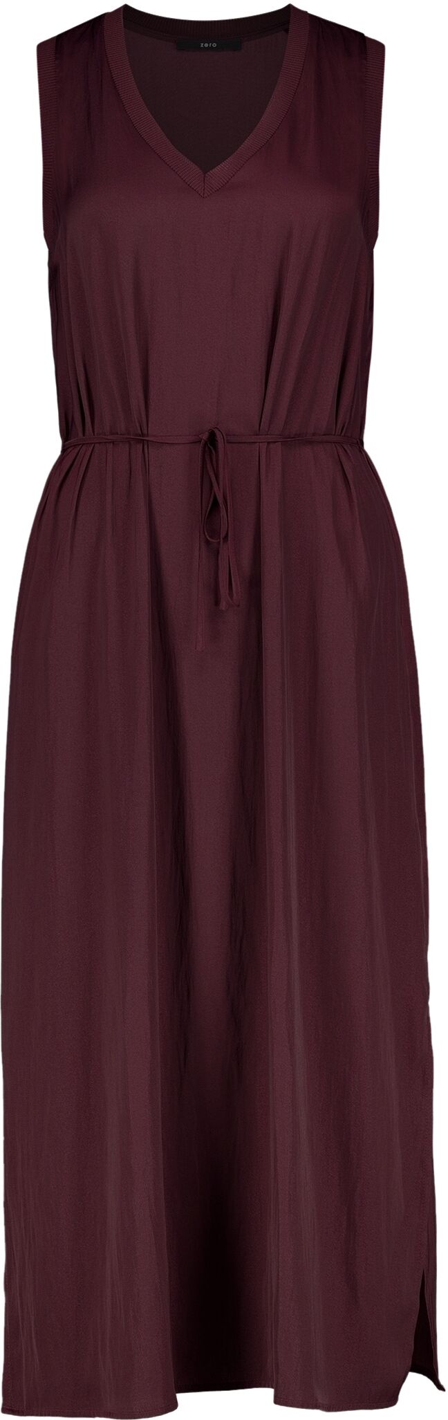 Etuikleid ZERO "Etuikleid mit Rippbündchen", Damen, Gr. 36, EURO, lila (schwarz aubergine), Obermaterial: 100% Polyester PES., Kleider Etuikleid