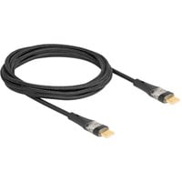 USB 2.0 Ladekabel, USB-C Stecker > USB-C Stecker schwarz, 2 Meter, PD 3.0, Laden mit bis zu 100 Watt, Textilkabel mit Metallsteckern