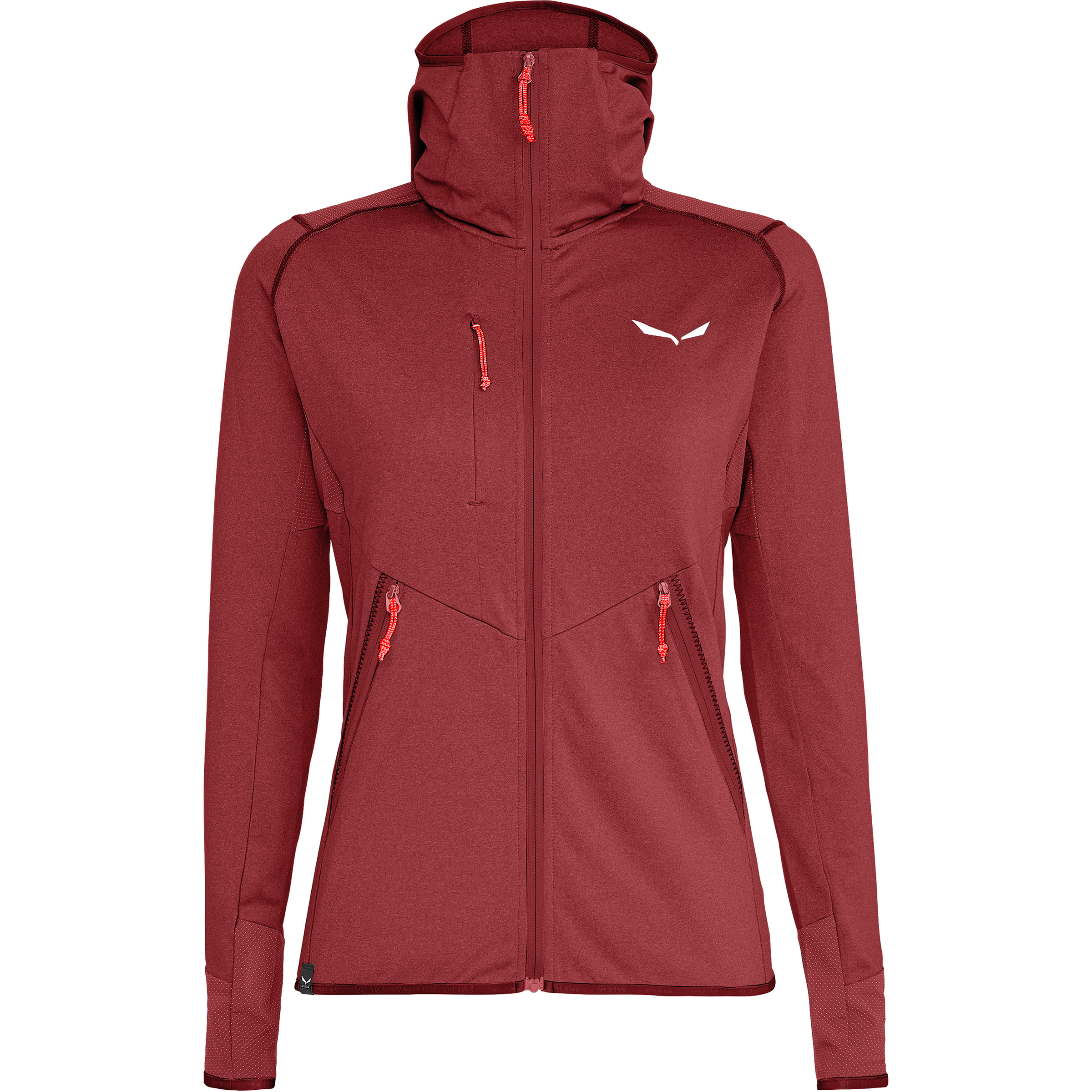 Salewa Agner Hybrid Damen Fleecejacke rot Größe XL Trekking Widerstandsfähig