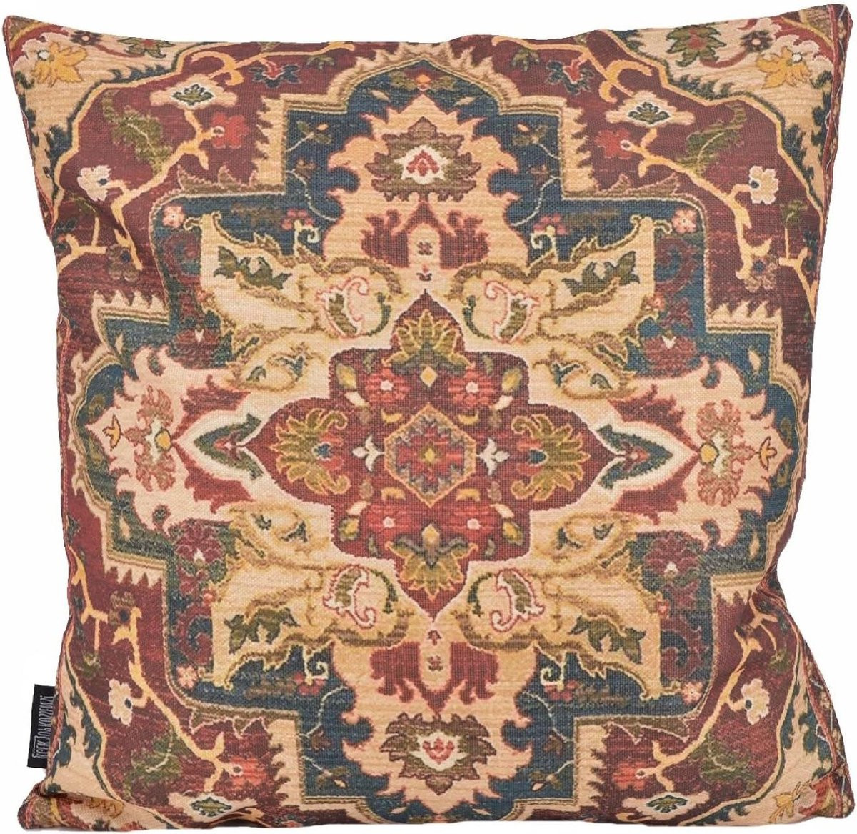 Sierkussen Persian Print - Decoratief Kussen met Oosterse Print - Veelkleurig - 45 x 45 cm