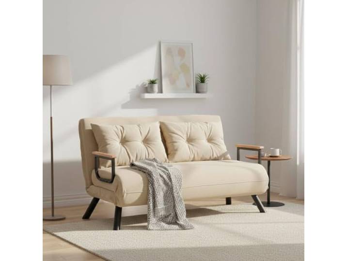 Dmora Schlafsofa 2-Sitzer Merak 133x78 cm Beige Box