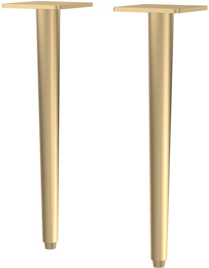 Nuie Wall Hung Vanity Decorative Leg Set - Chrome Brushed Brass