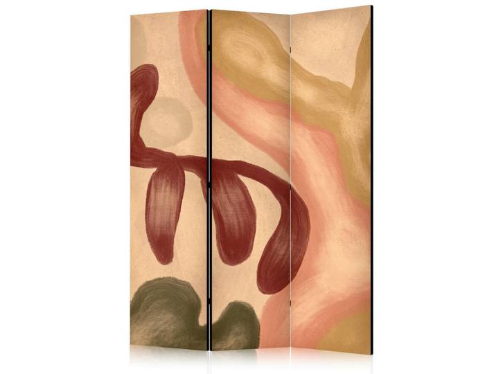 artgeist Paravent, Braun, Beige, Terracotta, Boho, 135x172x3 cm, Motiv auf Vorder- und Rückseite, Akustikschaumstoff, Wohnzimmer, Raumteiler, Paravents
