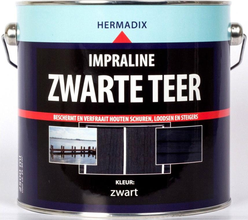 Hermadix Impraline zwarte teer 2500 ml