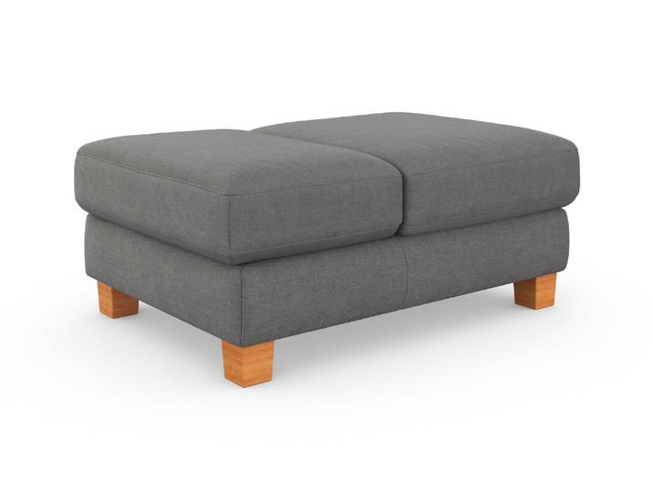 Polsterhocker SIT & MORE Dundee , grau, B:75cm H:46cm, Hocker, Polsterhocker, mit Klappfunktion, Federkern und hochwertigen Massivholzfüssen