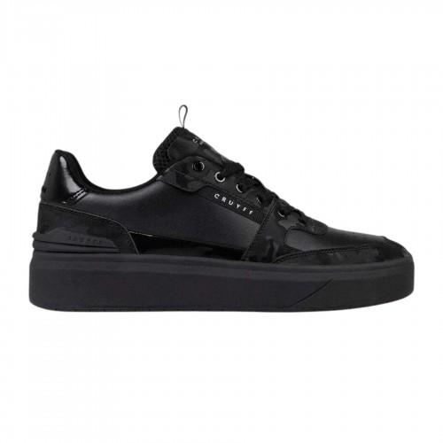 Cruyff Heren Goedgekeurde Leren Tennis Sneakers (Zwart)