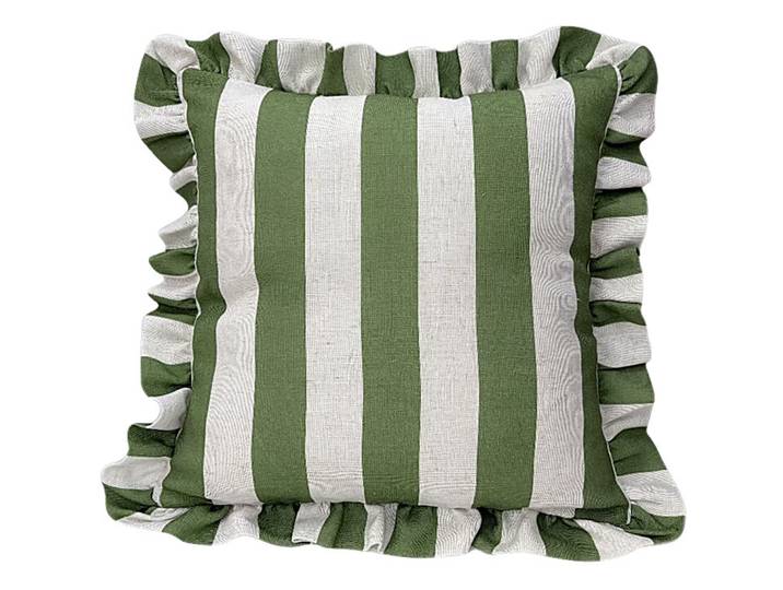 Zierkissen Jona grün/weiss 100 Prozent Polyester B 45 T 45 cm - Material: 100% POLYESTER