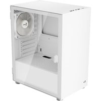 CS-111-G-WT-v1, Tower-Gehäuse weiß, Tempered Glass