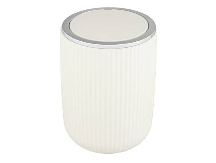 WENKO Schwingdeckeleimer, 2 Liter, Badezimmer-Mülleimer mit Deckel