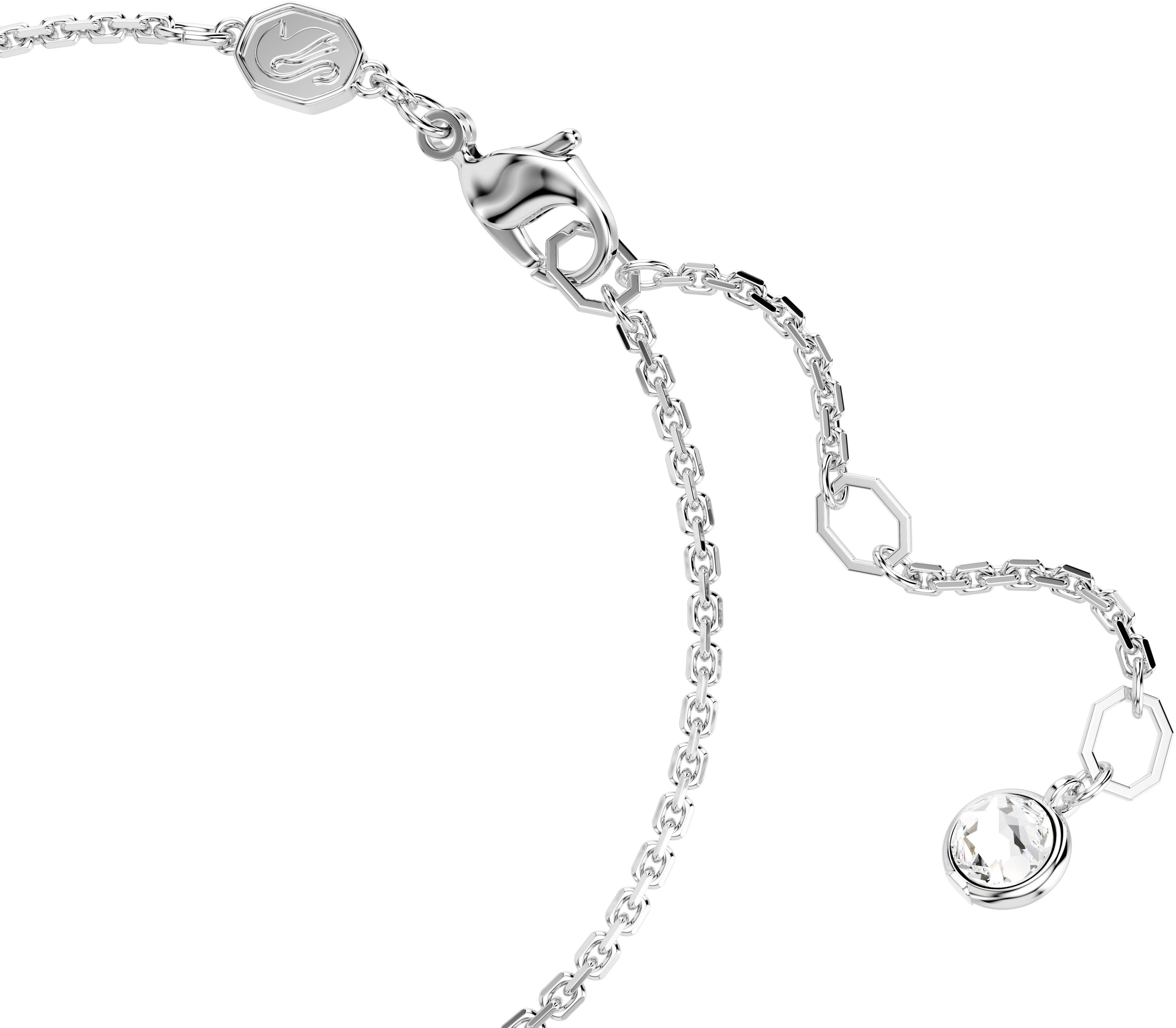 Armband SWAROVSKI "Hyperbola" Gr. M, silber (metallfarben, kristallweiß, kristallweiß), Armbänder, Damen, M, Metall, Armband, mit Swarovski Kristall