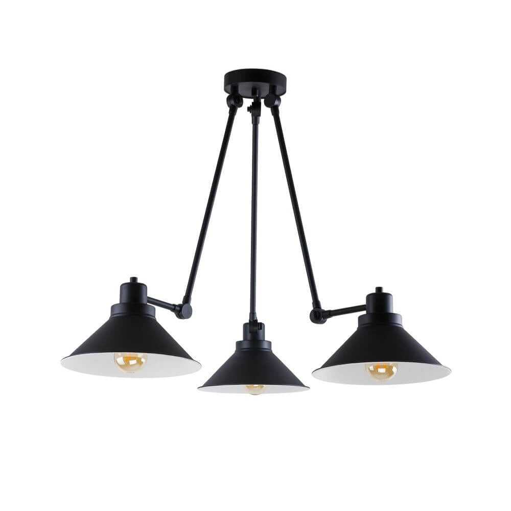 Nowodvorski Lyora 3-lichts hanglamp Techno 9142 in zwart of wit