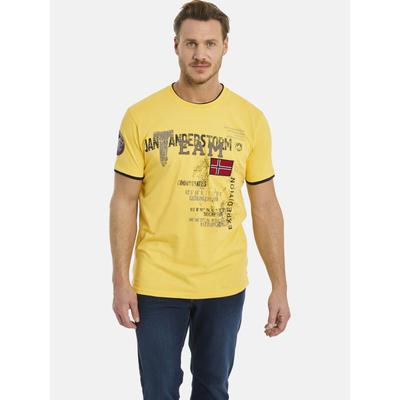 T-Shirt JAN VANDERSTORM "T-Shirt SÖLVE", Herren, Gr. 6XL, gelb, Shirts T-Shirt