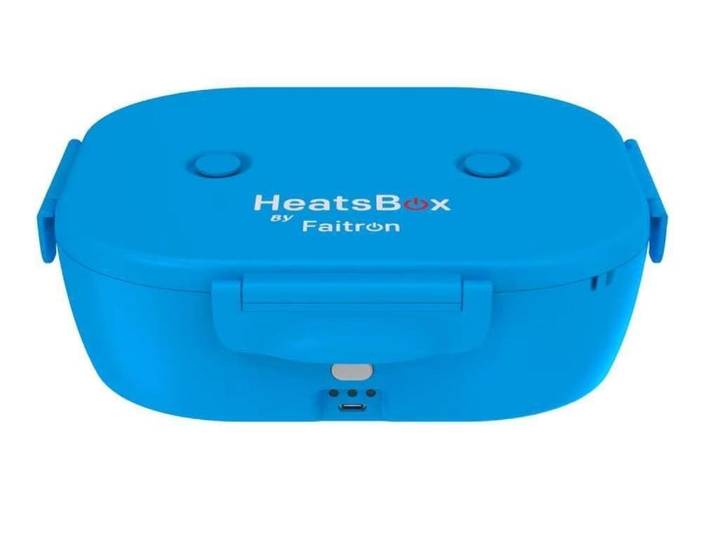 Lunchbox HeatsBox GO Kids , blau, B:22,2cm H:7,8cm L:16,6cm, Edelstahl, Lebensmittelaufbewahrungsbehälter, Lunchbox