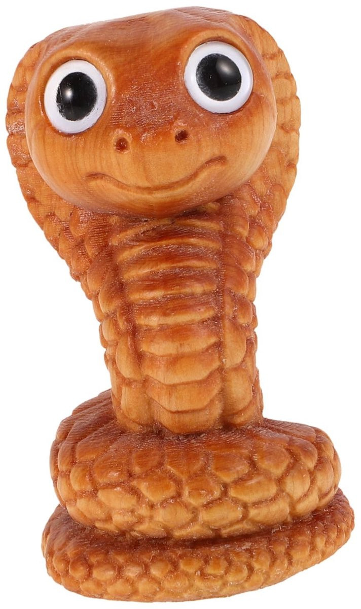 Miniatuur Slangenhout Sculptuur - Houten Ornament voor op tafel