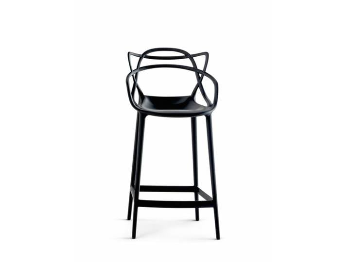 Kartell Tresenhocker Masters Stool schwarz, Designer Philippe Starck & Eugeni Quitllet, 57x99x47 cm