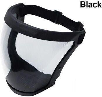 Uplift Essentials Full Face Shield & Reusable Work Protection Mask black