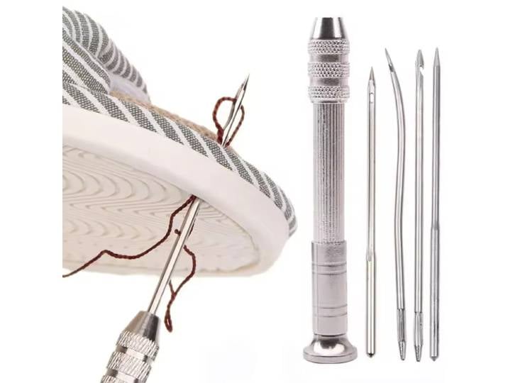 Ensemble de poinçons de couture en cuir, Kit d'outils de réparation de chaussures multifonctions remplaçables, aiguilles de couture, bricolage, artisanat du cuir