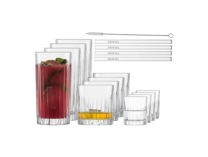 BARGLÄSER SET Stage transparent 17-tlg.