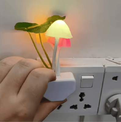 Inspire Essentials GlowShroom Color Changing Mushroom Night Light us
