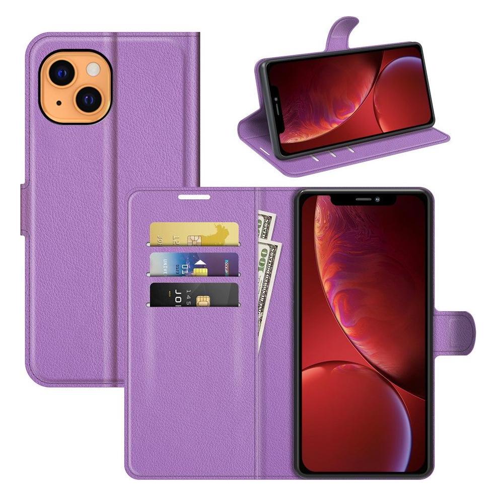 Cover-Discount iPhone 13 mini - Leder Etui Hülle violett (Apple iPhone 13 mini) (101127190H)